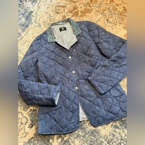 Bogner Down Blazer Style Chore Puffer Coat Jacket Blue 10